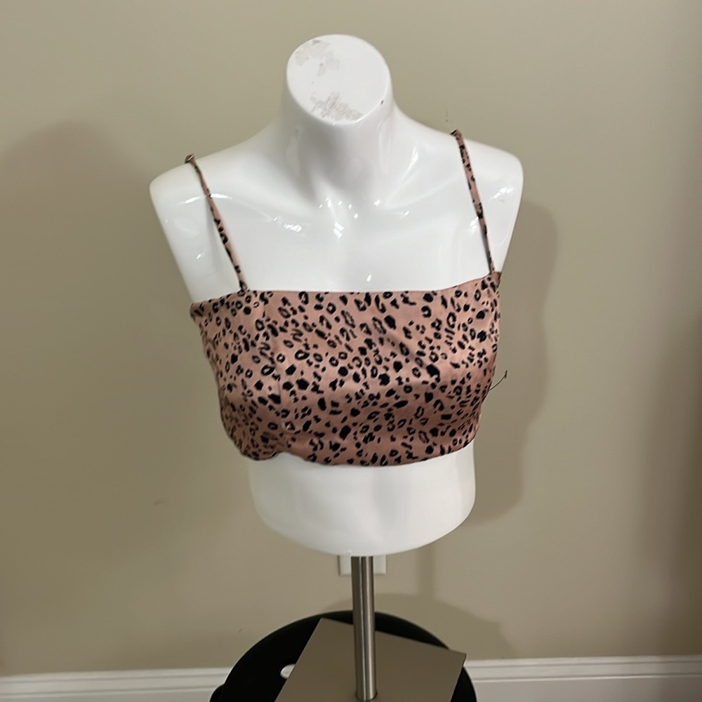 Reformation Leopard Print Crop Top